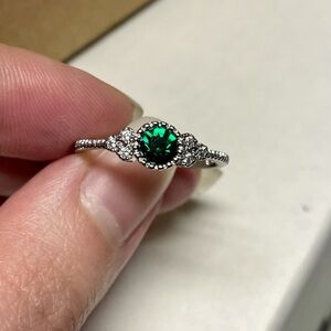 Emerald Green Stone Ring